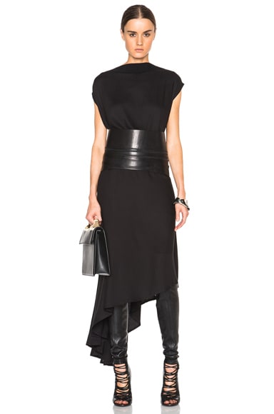 Ann Demeulemeester Infinity Sleeveless Dress in Black | FWRD