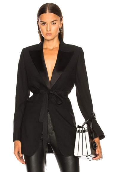Ann Demeulemeester Single Button Blazer in Black | FWRD