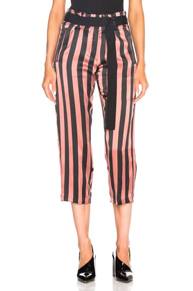Belted Cropped Pants