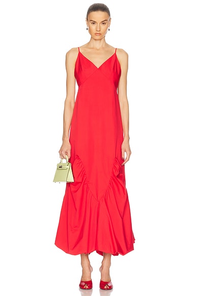 anOnlyChild Lucia Slip Dress in Red