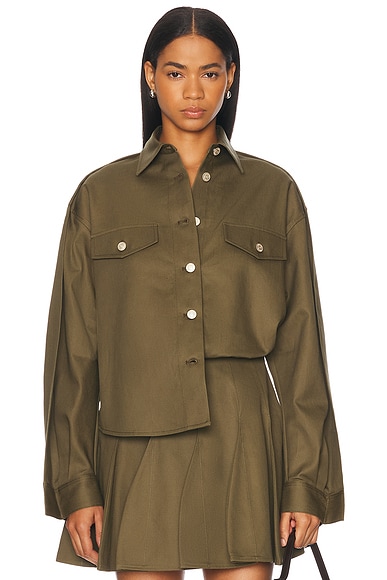 anOnlyChild Burns Shirt in Olive Green