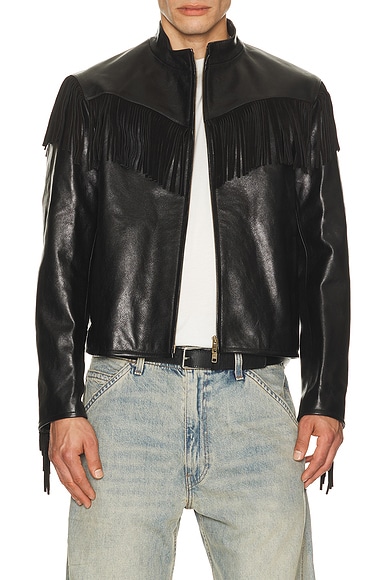 Leather Fringed Western Cafe Racer