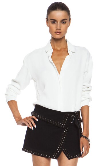 Anthony Vaccarello Viscose Blouse in White | FWRD