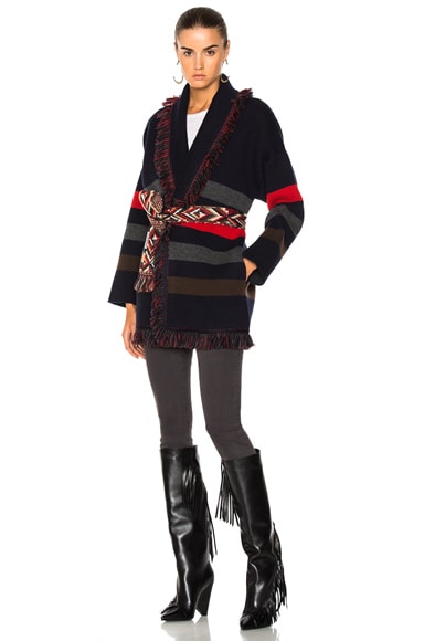 Oversized Jacquard Cashmere Cardigan