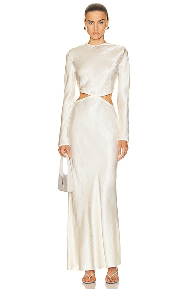Anna October Off-white Martha Maxi Dress In Ivory