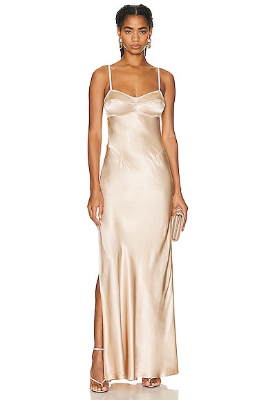 Anna October Bijou Maxi Dress in Champagne | FWRD