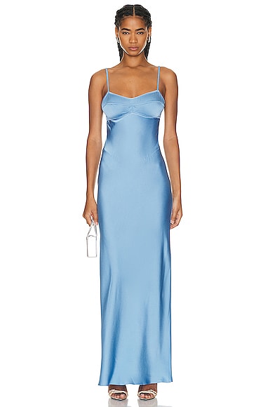 Anna October Elen Maxi Dress in Sky Blue FWRD