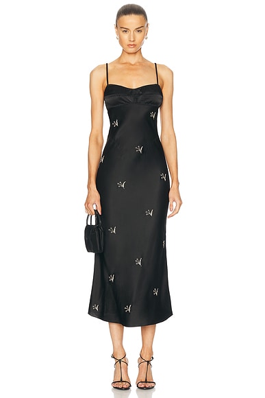 Cecilie Bahnsen Heather Dress in Black | FWRD