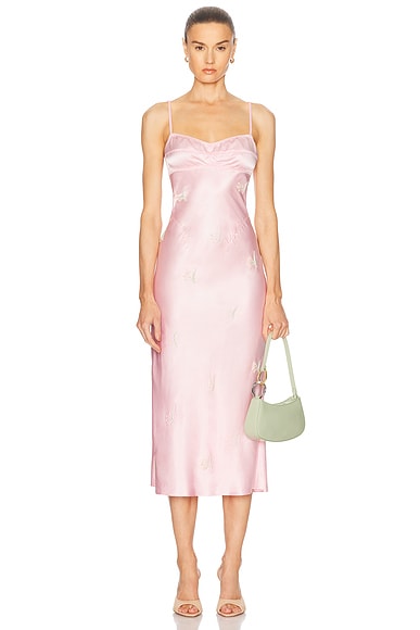 Beaded Waterlily Midi Dress