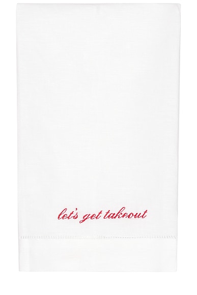 Let's Get Takeout Tea Towel