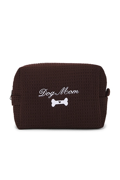 Abbode Dog Mom Waffle Pouch in Chocolate
