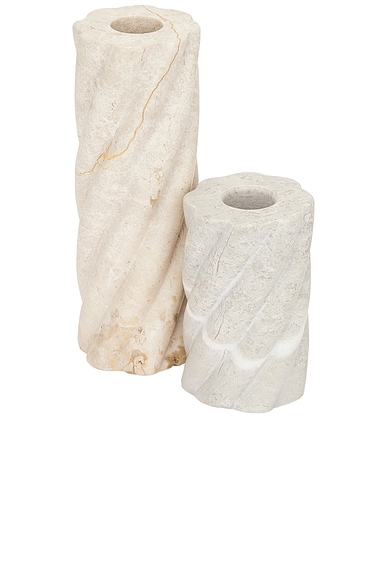 Shop Anastasio Home Swell Candle Set In Oyster