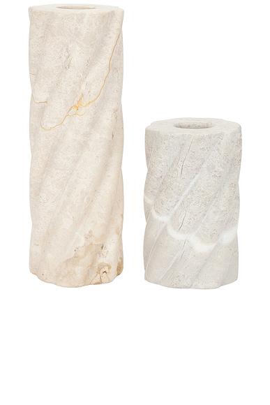 Anastasio Home Swell Candle Set In Oyster