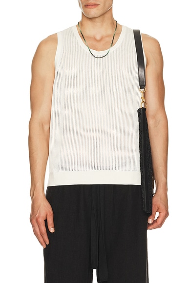 Knit Mesh Tank Top