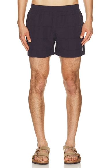 4" Grid Pintuck Sebastian Swim Trunk