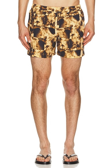 4" Printed Sebastian Swim Trunk