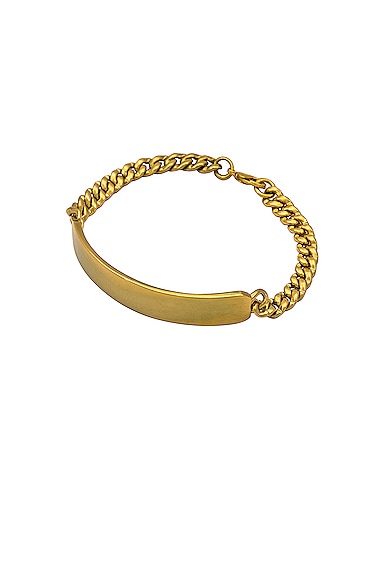 Darwin Gourmette Bracelet in Metallic Gold