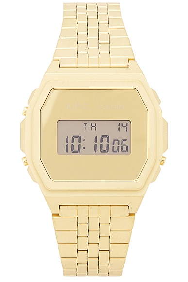 A.P.C. Montre Casio Watch in Gold | FWRD