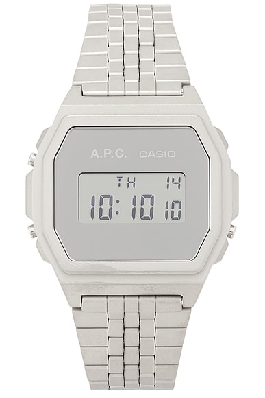 A.P.C. Montre Casio Watch in Silver