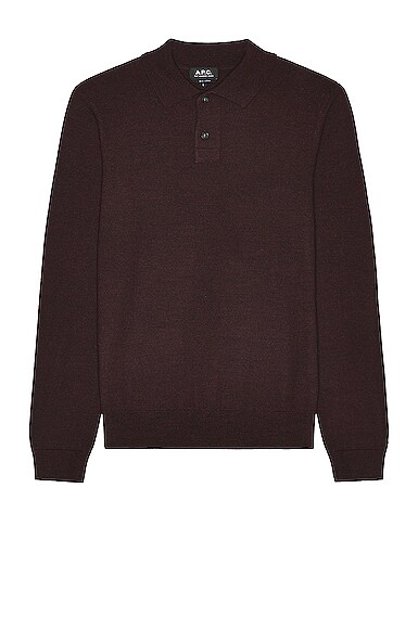 A.P.C. Polo Jerry in Burgundy