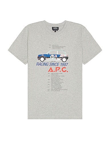 A.P.C. Martin T-shirt in Heathered Light Grey