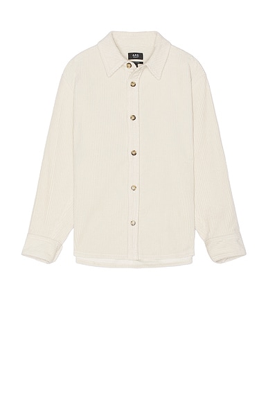 A.P.C. Surchemise Boris in Ecru