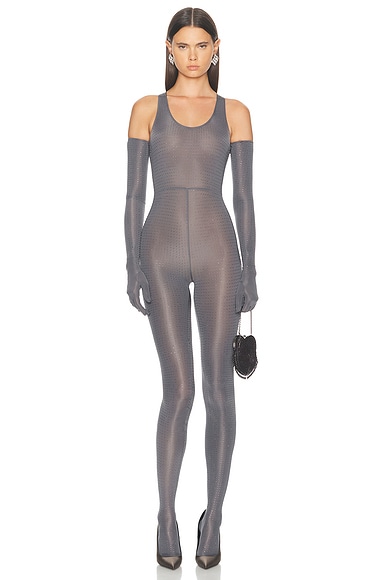 Singlet Crystal Glove Catsuit