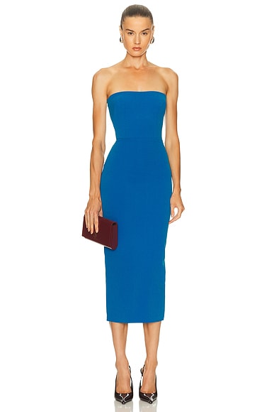 Alex Perry Strapless Dress in Ocean Blue