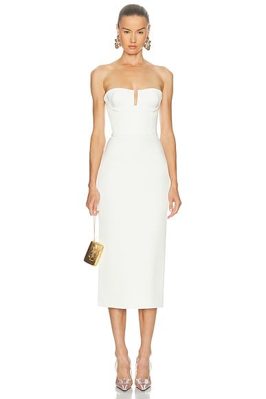 Alex Perry Strapless Dress in White