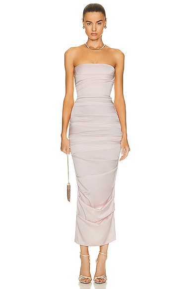Ace Tucked Strapless Dress