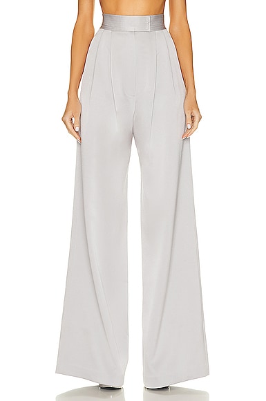 Alex Perry Cadence Pleat Pant in Silver