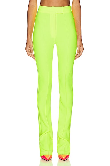 Alex Perry Slate Straight Pant in Neon Yellow