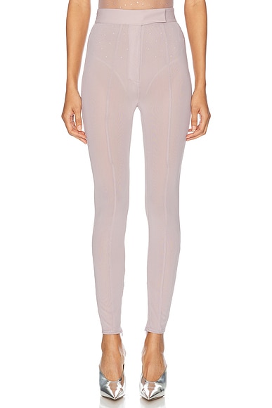 Alex Perry Power Mesh Legging in Lavender Grey
