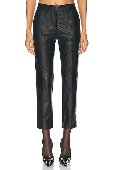 Leather Straight Crop Trouser