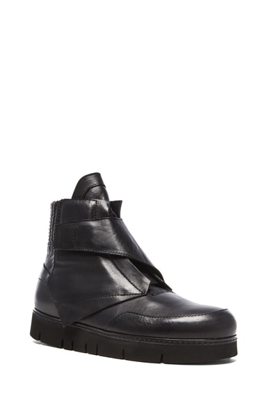 Alexandre Plokhov Crosta High Top Leather Sneakers in Black | FWRD