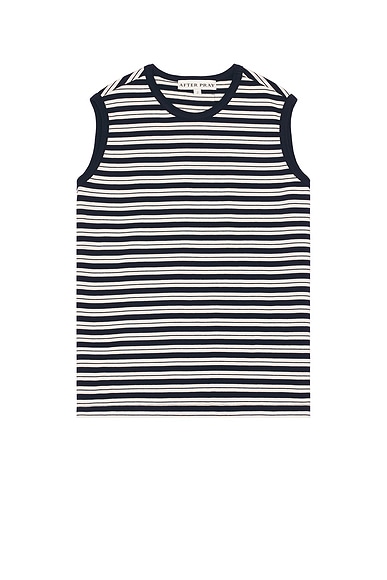 Stripe Sleeveless Tee
