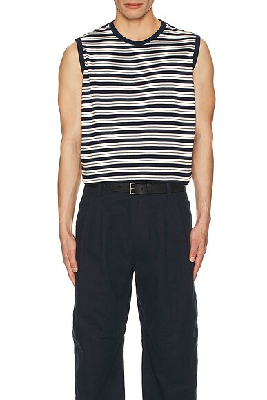 Stripe Sleeveless Tee