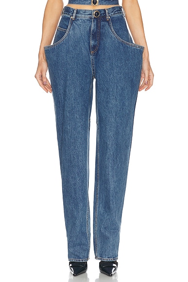 Maison Margiela 5 Pocket Side Slit Jean in Denim | FWRD