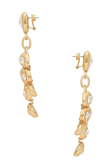 Shop Area Crystal Chandelier Earrings In Gold