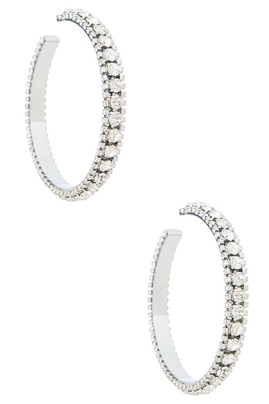 Large Crystal Hoop Earrings