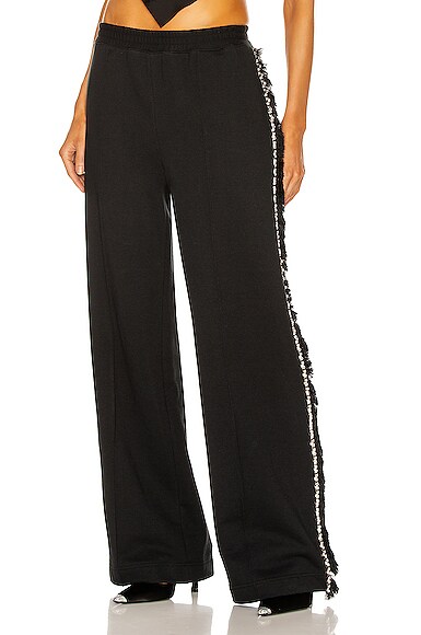 Wide Leg Crystal Trackpant