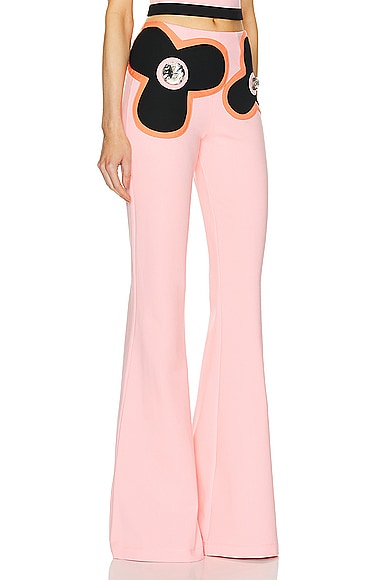 Shop Area Colorblock Flower Pant In Multi Pink