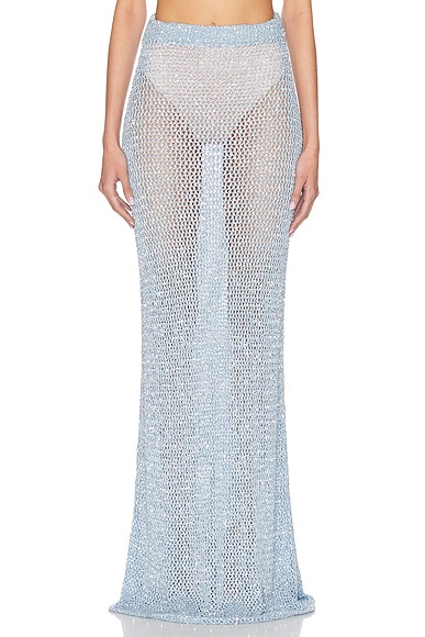 Sequin Crochet Maxi Skirt
