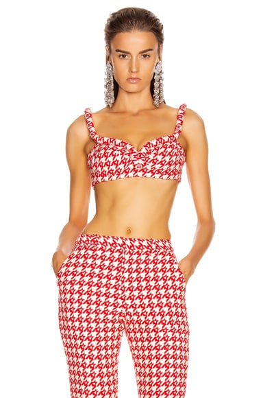 Houndstooth Piping Bra