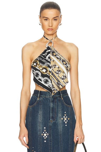 Isabel Marant Etoile Acan Rasta Flower Top in Yellow | FWRD