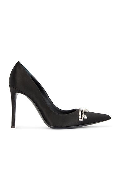 AREA Pointed Toe Pump in Nero