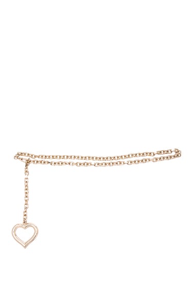 Chain Belt with Hanging Heart