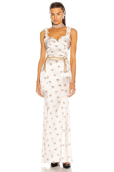 ALESSANDRA RICH FLORAL SLIP DRESS,ARIF-WD85