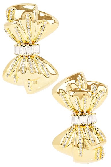ピアス ALESSANDRA RICH l bow earrings (FABA3257J0024 0001) ALESSANDRA RICH Metal bow earrings (FABA3257J0024 0001