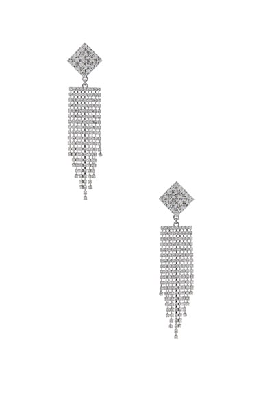 Diamond Crystal Fringe Earrings